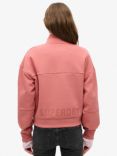 Superdry Sport Tech Relaxed Fit Half Zip Jumper, Withered Rose