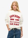 Superdry Workwear Embroidered Jumper, Off White