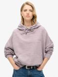 Superdry Essential Logo Overdyed Hoodie, Powder Pink