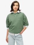 Superdry Essential Logo Overdyed Sweatshirt, Buffalo Green