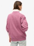 Superdry Essential Logo Overdyed Sweatshirt, Shocking Pink