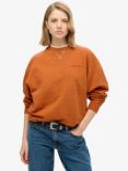 Superdry Essential Logo Overdyed Sweatshirt, Denver Orange