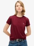 Superdry Essential Logo 90s T-Shirt, Rich Burgundy