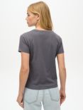 Superdry Suika Embroidered Fitted T-Shirt, Ebony