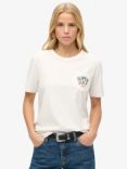 Superdry Workwear Embroider Pocket T-Shirt, Off White