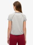 Superdry Athletic Essential Raglan Graphic T-Shirt, Grey Marl