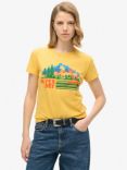 Superdry Outdoor Graphic Organic Cotton T-Shirt, Pigment Yellow