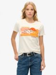 Superdry Outdoor Stripe Organic Cotton T-Shirt, Riff White/Multi