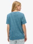 Superdry Essential Logo Overdyed T-Shirt, Moonlight Blue