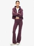 Superdry Sport Tech Low Rise Flared Joggers, Aubergine Purple