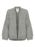 Part Two Rastina Open Neck Wool Blend Cardigan, Medium Grey Melange