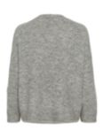 Part Two Rastina Open Neck Wool Blend Cardigan, Medium Grey Melange