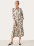 Part Two Lamiya Snake Print Dress, Beige/Multi