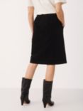 Part Two Palina Button Corduroy Skirt, Black