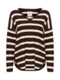 Part Two Iliviasa Stripe Cashmere Blend Jumper, Hot Fudge