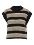 Part Two Landa Stripe Wool Blend Top, Mink Melange Stripe