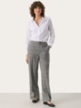 Part Two Linora Check Trousers, Grey