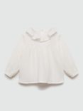 Mango Baby Helena Cotton Blouse, Natural White