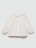 Mango Baby Helena Cotton Blouse, Natural White