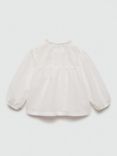 Mango Baby Sofia Cotton Blouse, Natural White