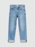 Mango Kids' Regular Fit Jeans, Open Blue