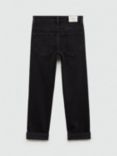 Mango Kids' Straight Leg Jeans, Black