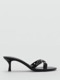 Mango Tina Strappy Sandals, Black