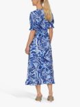 Sisters Point Graphic Print Ruffle Dress, Ocean Blue