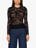 Sisters Point Delia Mesh Top, Black