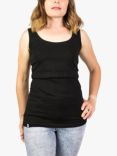 Bshirt Organic Cotton Blend Plain/Stripe Lift The Flap Breastfeeding Maternity Vest Top, Pack of 2