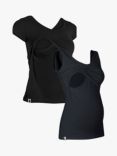 Bshirt Organic Cotton Blend Lift The Flap Breastfeeding Maternity T-Shirt & Vest Top Set