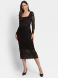 Seraphine Lace Bodycon Maternity Dress, Black