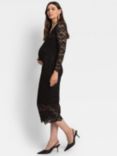 Seraphine Lace Bodycon Maternity Dress, Black