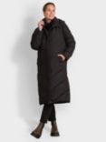 Seraphine Chevron Puffer Maternity Coat, Black