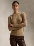 Polo Ralph Lauren Julianna Wool Cashmere Jumper, Camel Melange