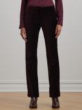 Lauren Ralph Lauren Quartilla Stretch Velvet Trousers, Royal Claret