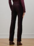 Lauren Ralph Lauren Quartilla Stretch Velvet Trousers, Royal Claret