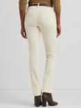 Lauren Ralph Lauren Mid Rise Corduroy Straight Trousers, Mascarpone Cream