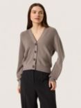 Soaked In Luxury Sina Rib Knit Cardigan, Brindle