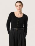 Soaked In Luxury Tuesday Wool Blend Cardigan, Black