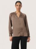 Soaked In Luxury Ioana Long Sleeve Top, Morel