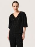 Soaked In Luxury Raye Floral Lace Blouse, Black