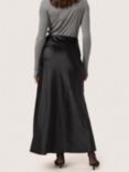 Soaked In Luxury Anna Satin Skirt, Black