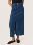 Soaked In Luxury Zianna Denim Skirt, Mid Blue