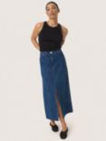 Soaked In Luxury Zianna Denim Skirt, Mid Blue