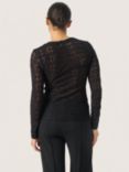 Soaked In Luxury Maleve Skylara Sheer Floral Lace Top, Black