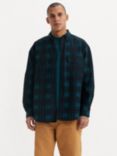 Levi's Skate Long Sleeve Woven Shirt, Black Pond Plaid