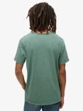 Superdry Raw Edge Slub V-Neck T-Shirt, Drius Green