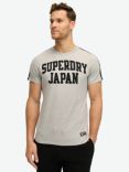 Superdry Vintage Athletic Stripe T-Shirt, Vintage Light Grey