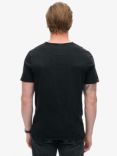 Superdry Raw Edge Slub V-Neck T-Shirt, Black